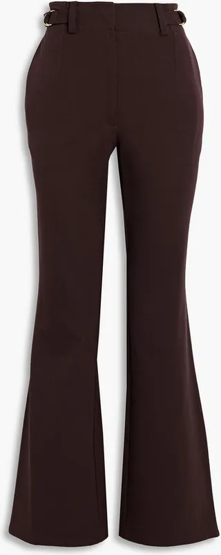 Cotton-blend flared pants