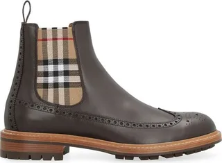 Burberry Vintage Check Panel Chelsea Boots