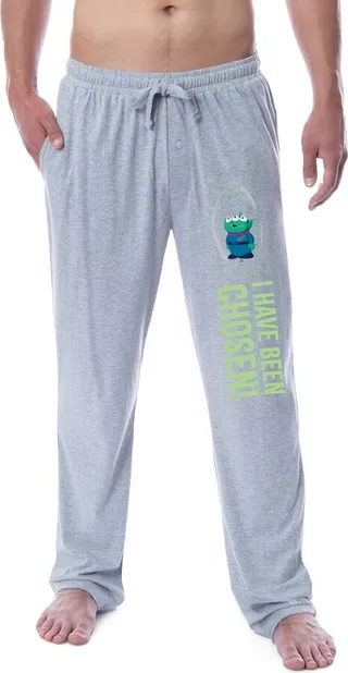 Disney Mens' Toy Story Movie Alien I Have Been Chosen Sleep Pajama Pants (XXXL) Grey