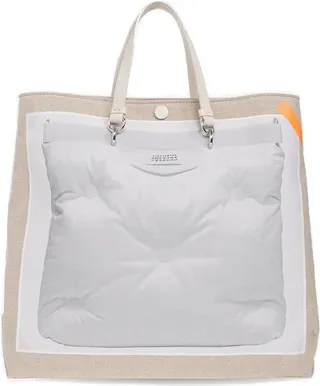 Maison Margiela Logo Patch Tabi Shopping Bag