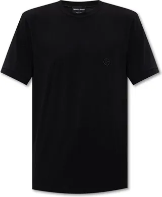 Giorgio Armani Logo Embroidered Crewneck T-Shirt