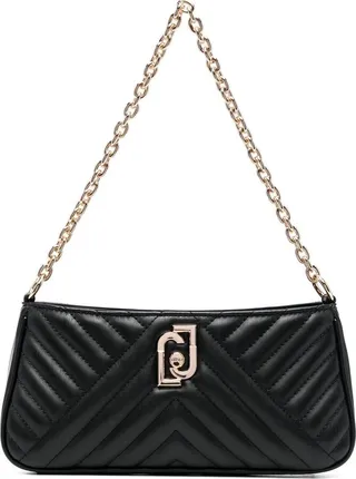 Small Quilted Faux-Leather Tote