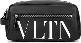 Valentino Garavani Valentino Garavani Logo Leather Wash Bag