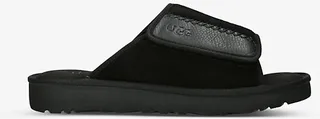 Ugg Mens Black Goldencoast Suede Sliders