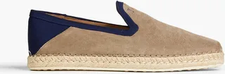 Grosgrain and suede espadrilles