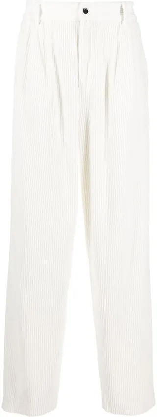 Corduroy Four-Pocket Straight-Leg Trousers
