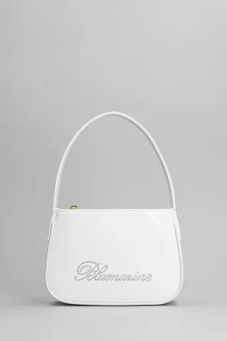 Hand Bag In White Patent Leather