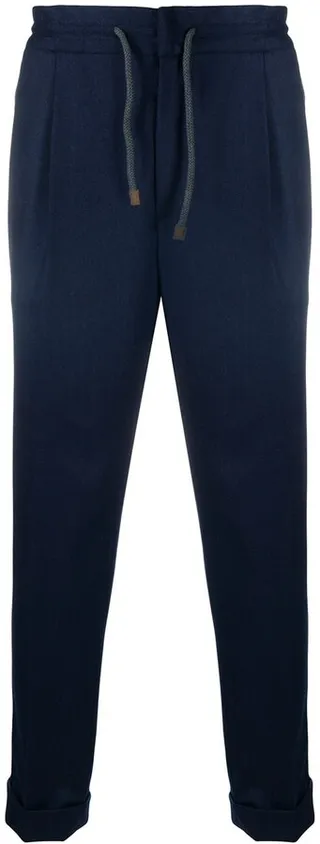 Cropped Drawstring Trousers