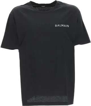 Balmain Logo Printed Crewneck T-Shirt