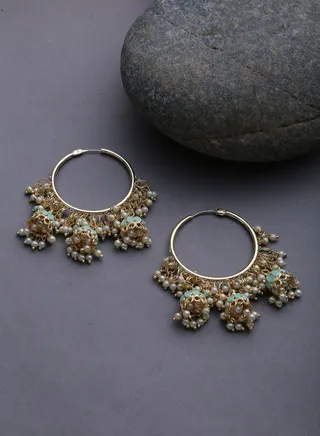 Gold-Plated Hoop Earrings