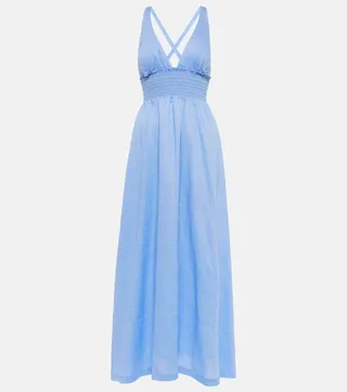 Linen maxi dress