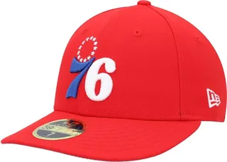 Men's New Era Red Philadelphia 76ers Team Low Profile 59FIFTY Fitted Hat