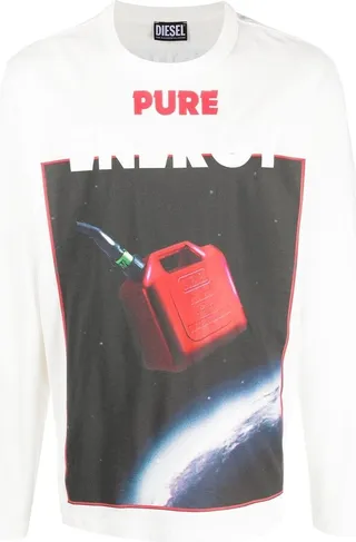 graphic print long-sleeve T-shirt