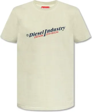 Diesel T-Diegor-Ind Logo Printed Crewneck T-Shirt