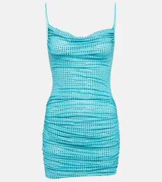 Crystal-embellished minidress