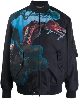 Dragons Garden print bomber jacket