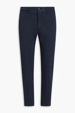Cotton-blend gabardine chinos