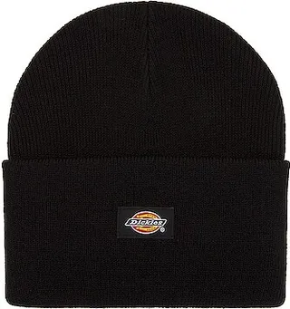 Dickies Acrylic Cuffed Beanie Hat in Black