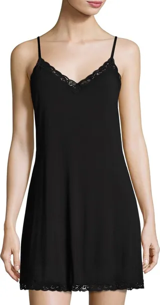 Feathers Lace-Trim Chemise