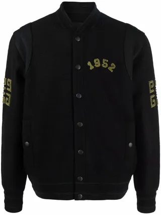 4G logo wool bomber jacket