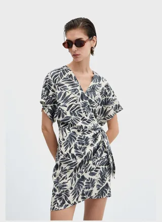 Floral Print Wrap Dress