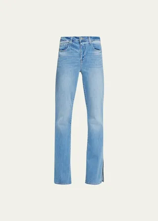 Abilene High Rise Baby Bootcut Slit Jeans