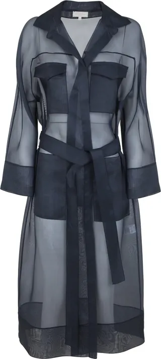 Golden Voille Long Trench