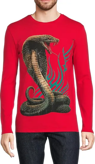 Embellished Snake Graphic Tee