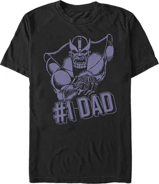 Men's Marvel Thanos #1 Dad T-Shirt - Black - 3X Large