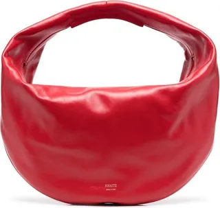 Red Olivia Leather Shoulder Bag