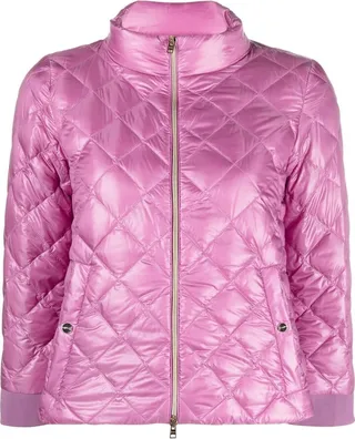 Ultralight diamond-quilted down jacket