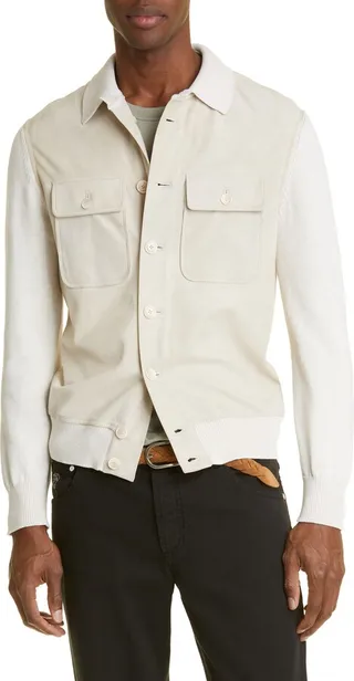 Suede Bomber Jacket