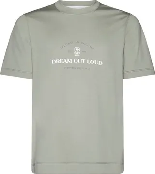 Brunello Cucinelli Graphic Printed Crewneck T-Shirt