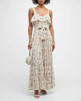 Tevin Floral Ruffle Maxi Dress