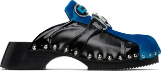 Ancuta Sarca Black & Blue Beetle Clogs