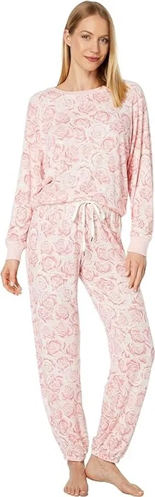 Honeydew Intimates Star Seeker Brushed Jersey Lounge Set (Pure Roses) Women's Pajama Sets