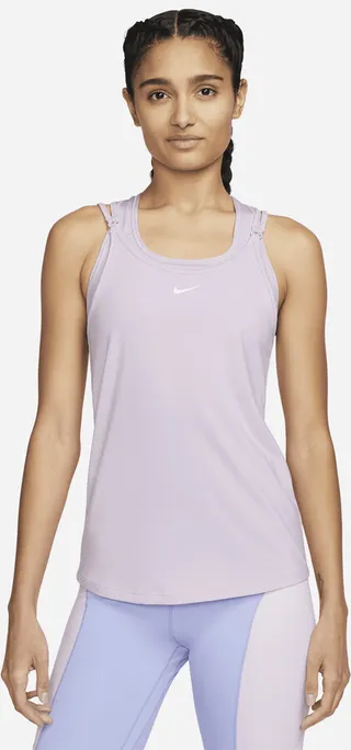 Nike Women's Dri-FIT One Luxe Slim Fit Strappy Tank Top in Purple