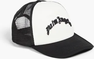 Appliquéd twill and mesh baseball cap