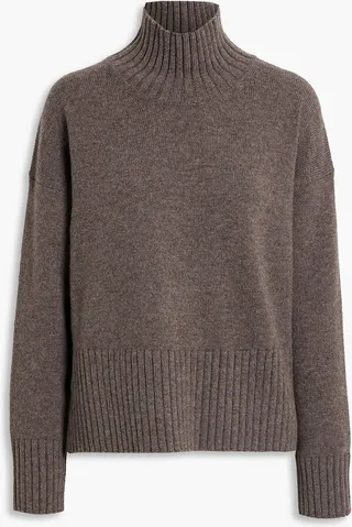 Wool and cashmere-blend turtleneck sweater