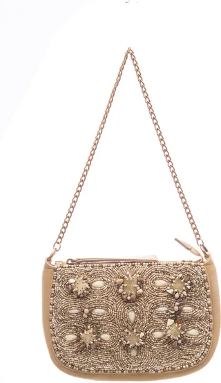 Hand-embroidered Beaded Shoulder Bag
