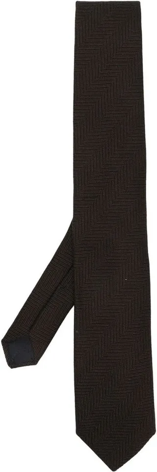Geometric-Embroidered Tie