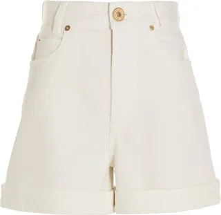 Balmain Turn-Up Hem Denim Shorts