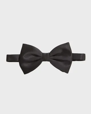 8cm Satin Pre-Tied Bow Tie