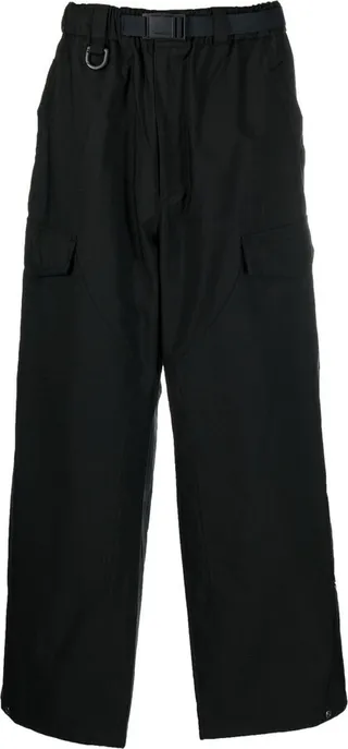 Cotton Wide-Leg Cargo Trousers