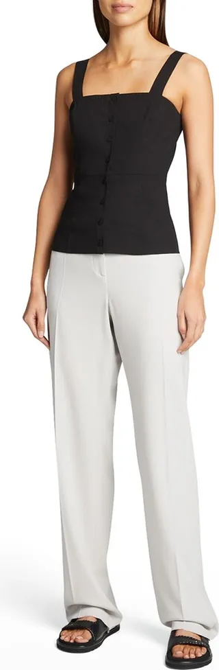 Kayleigh Linen Button-Front Cami