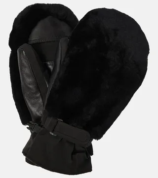 Shearling mittens