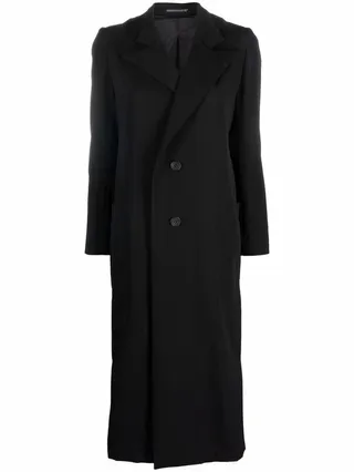 Single-Breasted Wool Coat