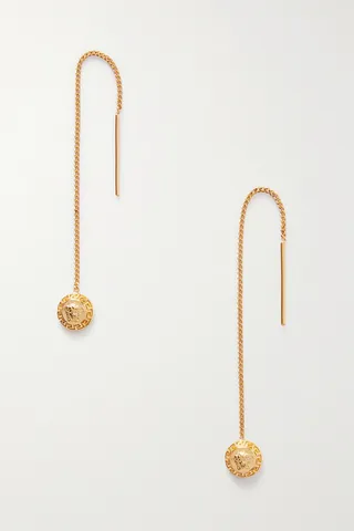 Versace - Medusa Gold-tone Earrings - One size