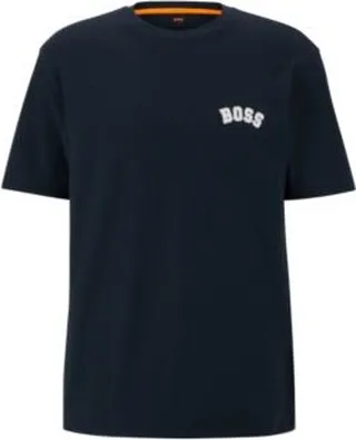 Oversized-fit cotton T-shirt with logo and seasonal print