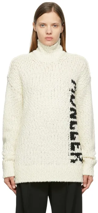 Moncler White Cycling Turtleneck
